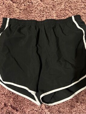 Source Unknown Black Athletic Shorts with White Trim